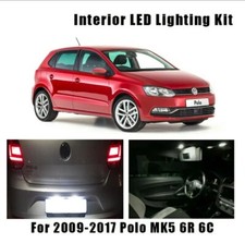 KIT LED INTERNI COMPLETO VOLKSWAGEN POLO 6R 6C + LUCI TARGA CANBUS NO ERROR 