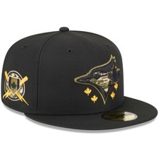 Men's Toronto Blue Jays New Era Black 2024 Armed Forces Day On-Field 59FIFTY...