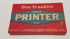 Vintage Ben Franklin Junior Printer No 25 Numbers/Alphabet/Symbols