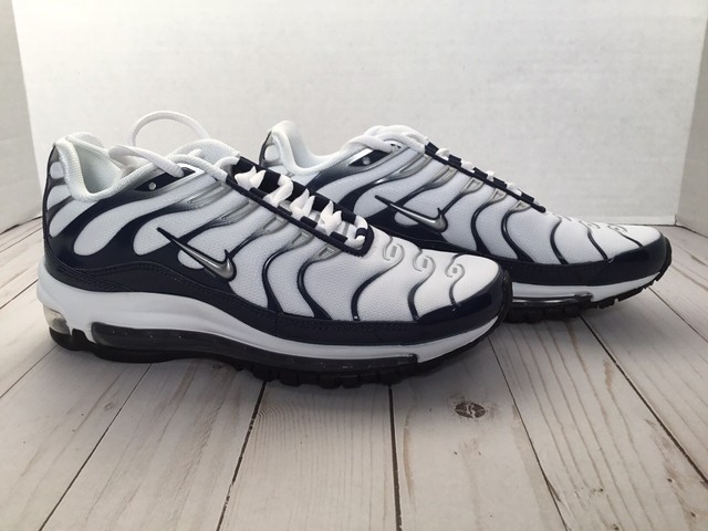 nike air max 97 plus white navy