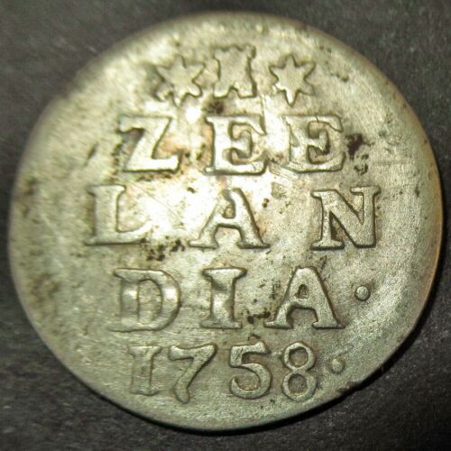 COA Silver 1758 Colonial Old Dutch Colonial New York Dime Zeelandia Lion Dime