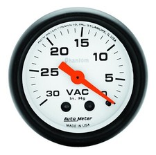 Auto Meter 5784 Phantom Mechanical Vacuum Gauge 0-30 In Hg 2 116 Auto Meter 5784 Phantom Mechanical Vacuum Gauge 0-30 In Hg 2 116