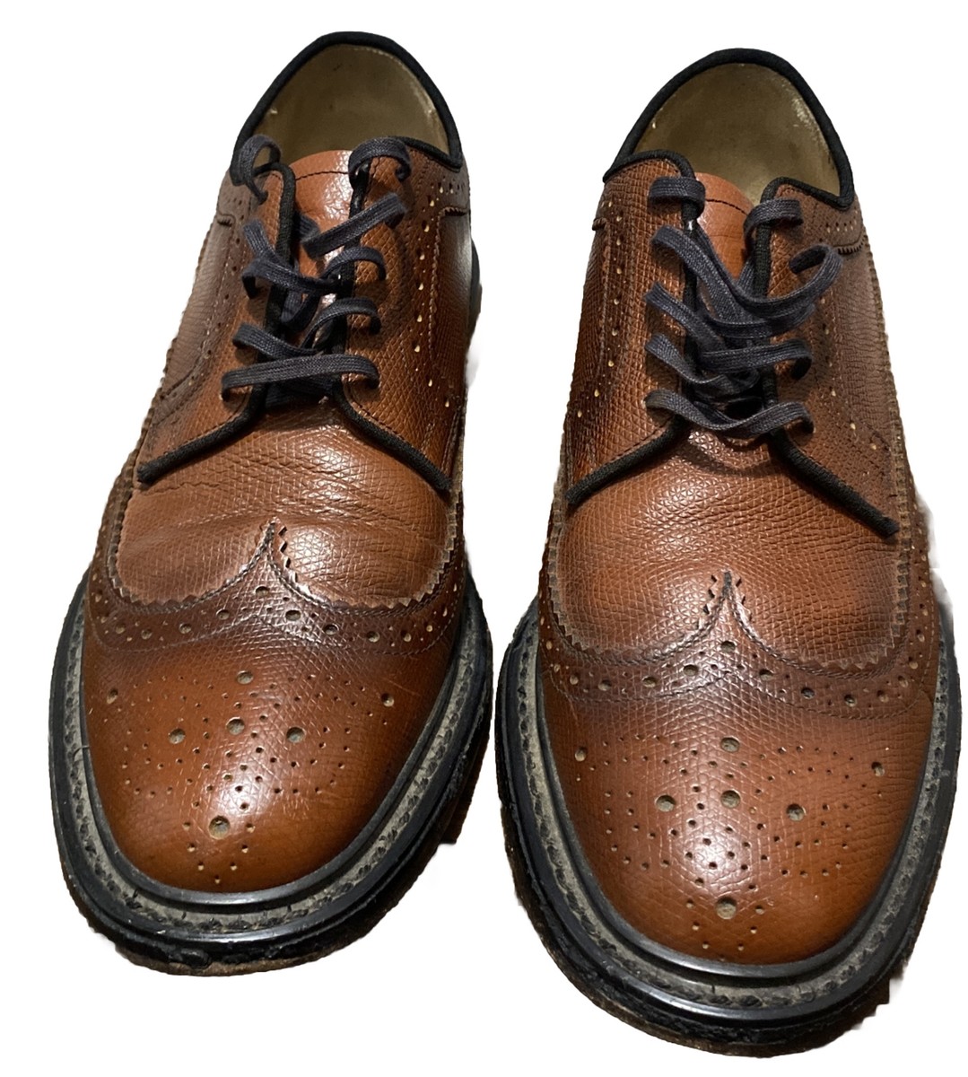 H.K様 Mens 10 VTG 70s Shoe Brown Brogue Longwing Sears WINGTIP
