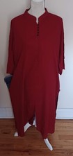 New Red Linen Stitched Kurti / Kurta / Tunic Size 46