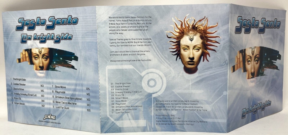 SESTO SENTO - The Bright Side 2003 CD RARE Israeli Trance group