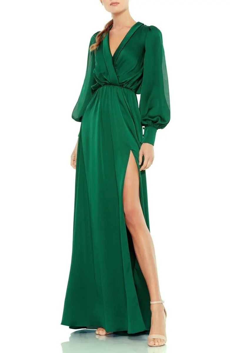 lavender sparkly prom dress Chiffon A-line Unique Evening Dresses long sleeve wedding dress boho Pair it with statement Formal Gown Slate Blue Size:tall -2x large