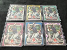 2023 bowman lyonell James 6 card lot yellow refractor /75 aqua shimmer /125