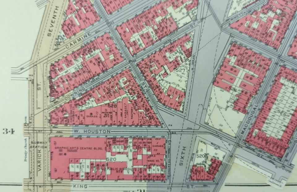 1934 GREENWICH VILLAGE MANHATTAN Map NEW YORK CITY NY ~ Old Vintage Original - Image 3 of 4