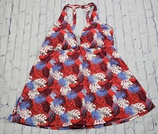 Swimsuits For All Red Blue Floral One Piece Swimsuit WOMENS PLUS SIZE 28