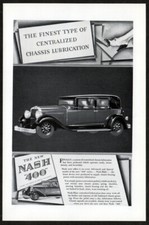 1929 NASH 400 Series Vintage Original Print AD Centralized chassis lubrification
