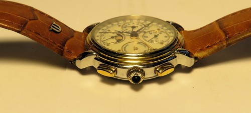 Maurice Lacroix Tomorrow ’ s Classics Stahl Gold Automatic HAU Mondphase OVP Pap - Picture 7 of 13