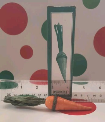 Vintage Carrot PHB Porcelain Hinged Box Midwest of Cannon Falls - NIB