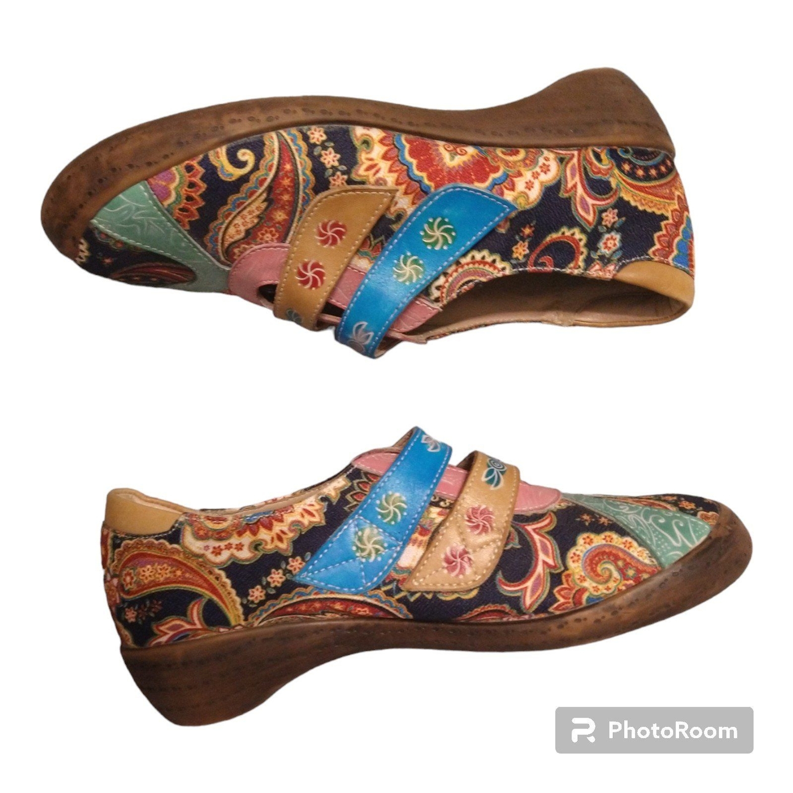 Socofy bohemian retro vintage leather shoes