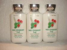 3 Bath  Body Works Wild Strawberry Leaf Body Lotion