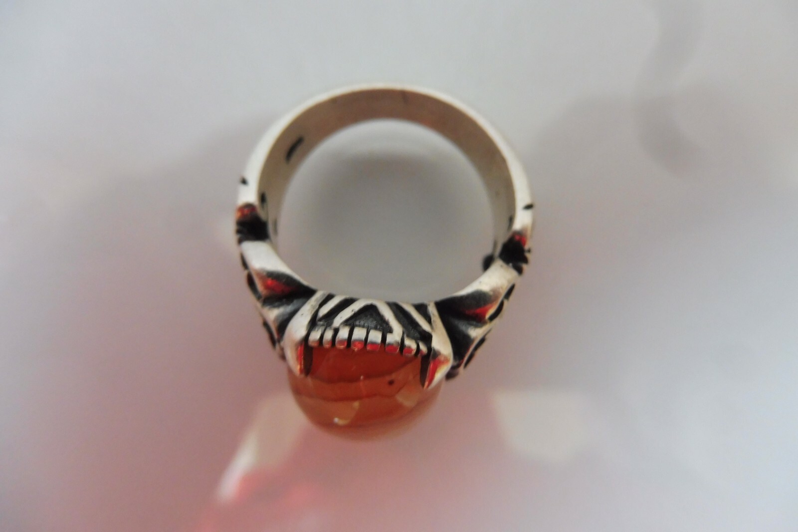 Beautiful, solid, large, old ring, 925 silver wit… - image 5