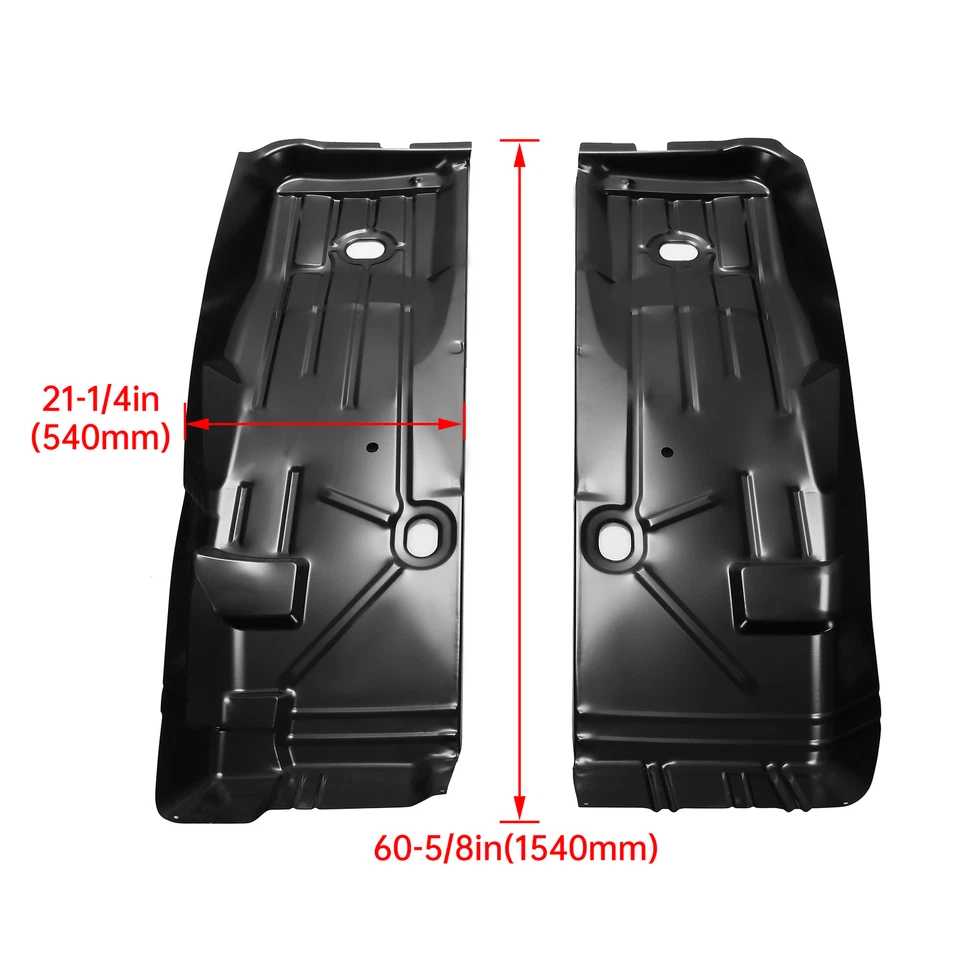 Pair Full Length Front Floor Pan Rust Repair For Camaro Firebird 67 68 69 Steel - Image 3 of 4