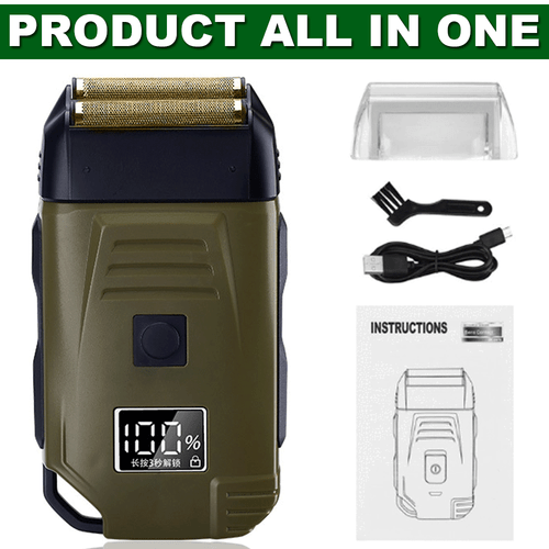 Pro Twin Blade Beard Shaver Wireless USB Rechargeable Men's Hair Trimmer Wet/Dry - Picture 13 of 36