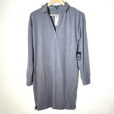 NWT Express Heather Gray Long Sleeve Shirt Dress size small S B141