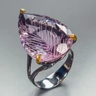 Jewellery 28 ct+ Natural Amethyst Ring 925 Sterling Silver Size 8 /R468931