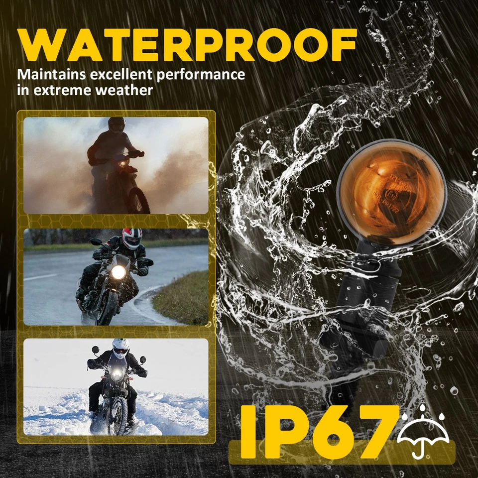 Luces LED de giro lente ámbar para Yamaha Star 650 950 1100 1300 para motocicleta Foto 4 de 4