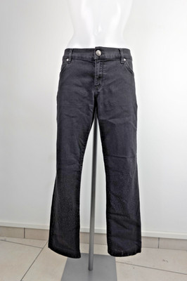Moschino Jeanshose Damen Größe 45 W31 Vintage Skinny Strass Schwarz Denim