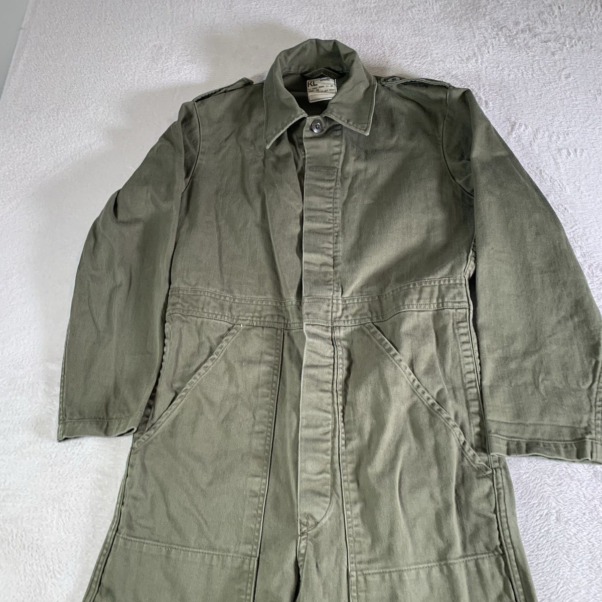 Vintage 1984 Dutch Army Coveralls KL Seyntex Military Jumpsuit