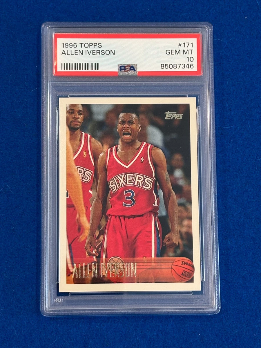 Allen Iverson Basketball Grade 10 Rookie Sports Trading Cards