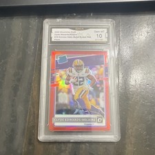 Panini 2020 Chronicles Clyde Edwards-Helaire #18 Red Prizm LSU GMA 10
