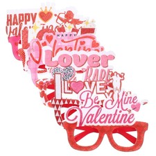 6Pcs Reusable Valentine Heart Eyeglasses Party Frames for Women Multi Color