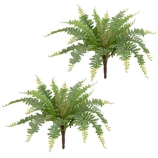 Ferns Artificial Plants 2pcs Faux Ferns for Outdoor Planter Large Fake Ferns ...
