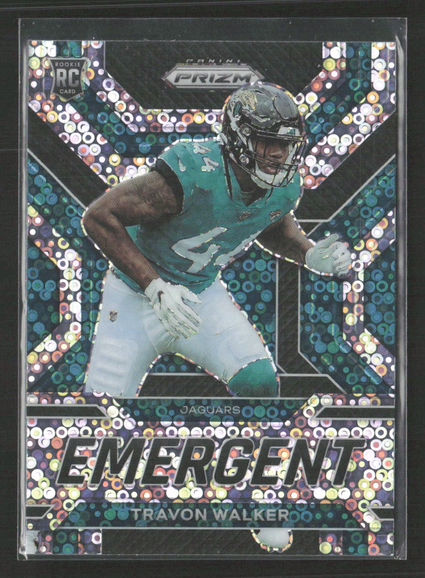 Travon Walker 2022 Panini Prizm #E-19 Emergent Prizms No Huddle