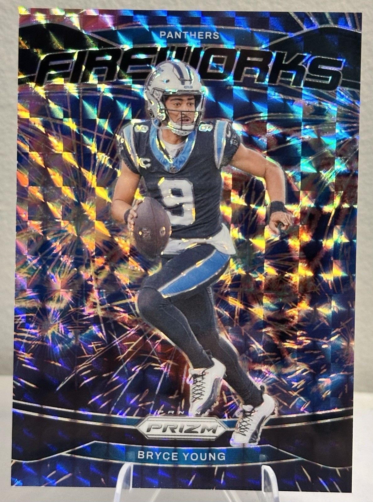 2024 Panini Prizm Bryce Young Fireworks Black Finite Prizm 1/1 Panthers