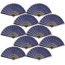 30 Pack Fabric Folding Handheld Fans, Perfect for Weddings, Parties, and Danc...