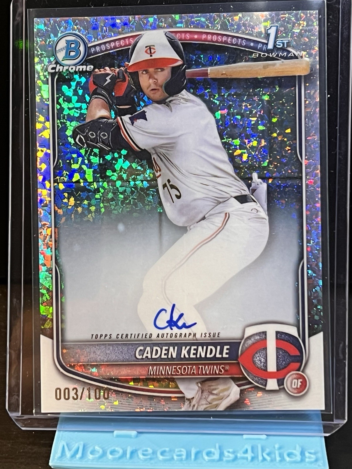2025 Bowman Caden Kendle Chrome Prospect Auto CPA-CKE Mini Diamond /100 - Twins