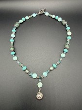 Artisan crafted necklace sterling silver pend...