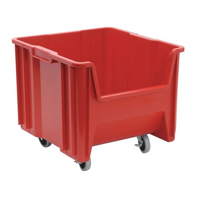 QUANTUM STORAGE SYSTEMS QGH805MOBRD Mobile Bin,Red,Polyethylene,12 1/2 in 11M634