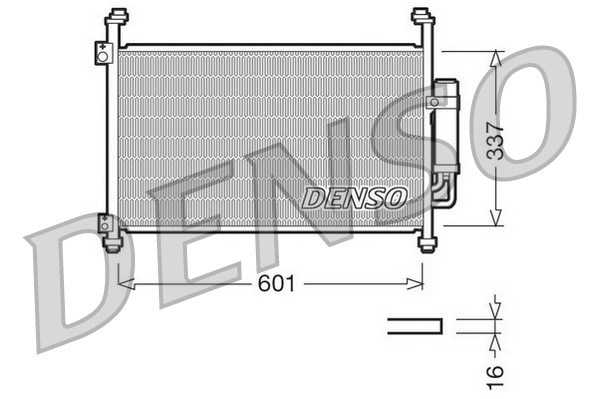 Air Con Condenser fits HONDA CIVIC Mk8 1.8 05 to 12 R18A1 AC Conditioning Denso