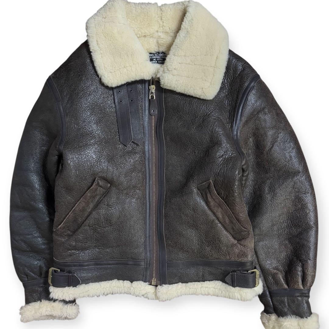 ＡＶＩＲＥＸ　Ｂ－３　３８ AVIREX B-3 Flight Jacket Coat Blouson men 38 Chin Strap Bike