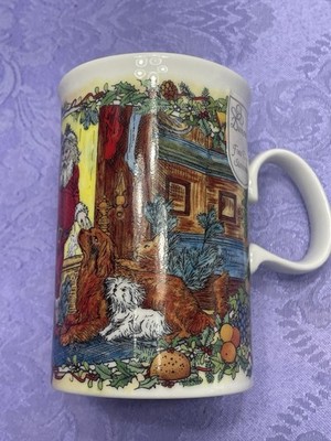 Dunoon Santa Claus Christmas Mug Stoneware Made in Scotland Holiday Scene