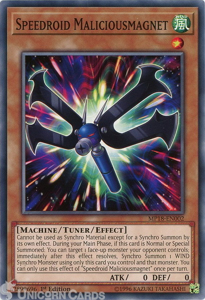 MP18-EN002 Speedroid Maliciousmagnet Common 1st Edition Mint Yu-Gi-Oh! Card