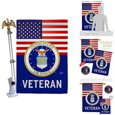 US Air Force Veteran House Flag 28 X 40 Double-Sided Made in USA