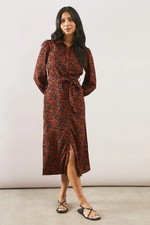 Wallis Rust Midi Dress Womens Daywear Dresses