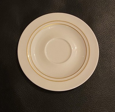 Hutschenreuther Arabesque Untertasse Unterteller weiß Goldrand Ø 15 cm