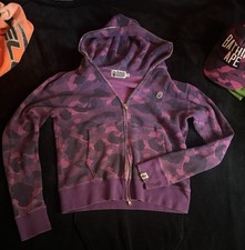 bape zip up hoodie small