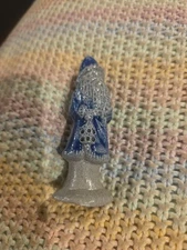 Vtg 1993 Rowe Pottery Works Salt Glaze Lantern Santa Christmas Ornament Figurine