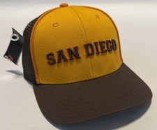 Pukka Snap Back Hat San Diego Brown Gold New With Tags