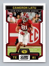 2023 Score #343 Cameron Latu Near Mint or Better Rookie
