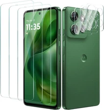 3+3 Pack for Motorola Moto G Stylus 5G 2025 Screen Protector Tempered Glass with