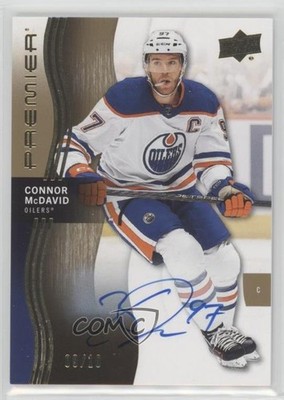 2023-24 Upper Deck Premier Gold Auto 9/10 Connor McDavid #1 Auto p1l