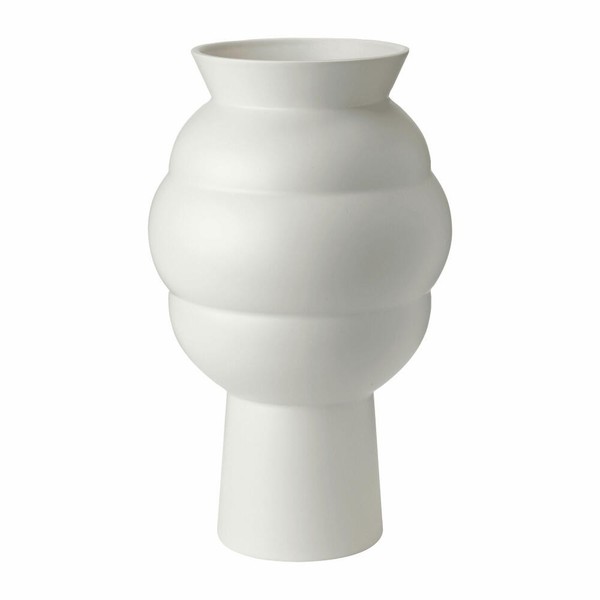 Knabstrup Vase Tortus Archie No 4, Dekovase, Blumenvase, Keramik, Weiß, 37 Cm-image